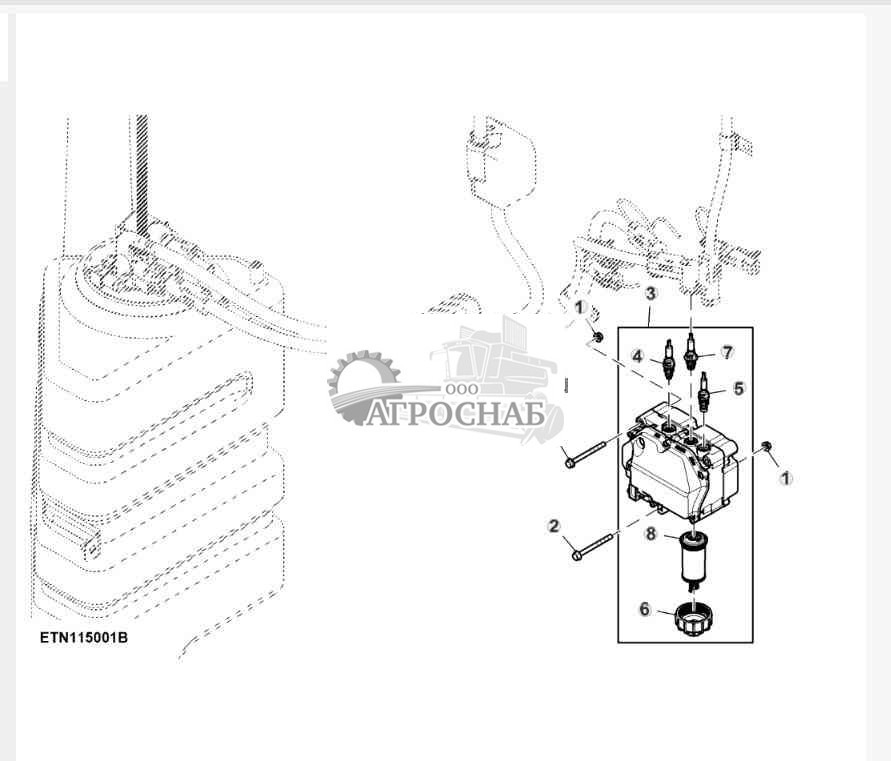 Насос дозатора жидкости для очистки отработавших газов дизельного двигателя 
